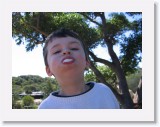 IMG_0982 * Egg eating etiquette not part of his formal training * 2592 x 1944 * (1.16MB)